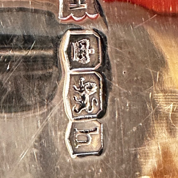 COPY - Solid sterling Silver English Tea Set with Black Handles - Picture 9 of 16